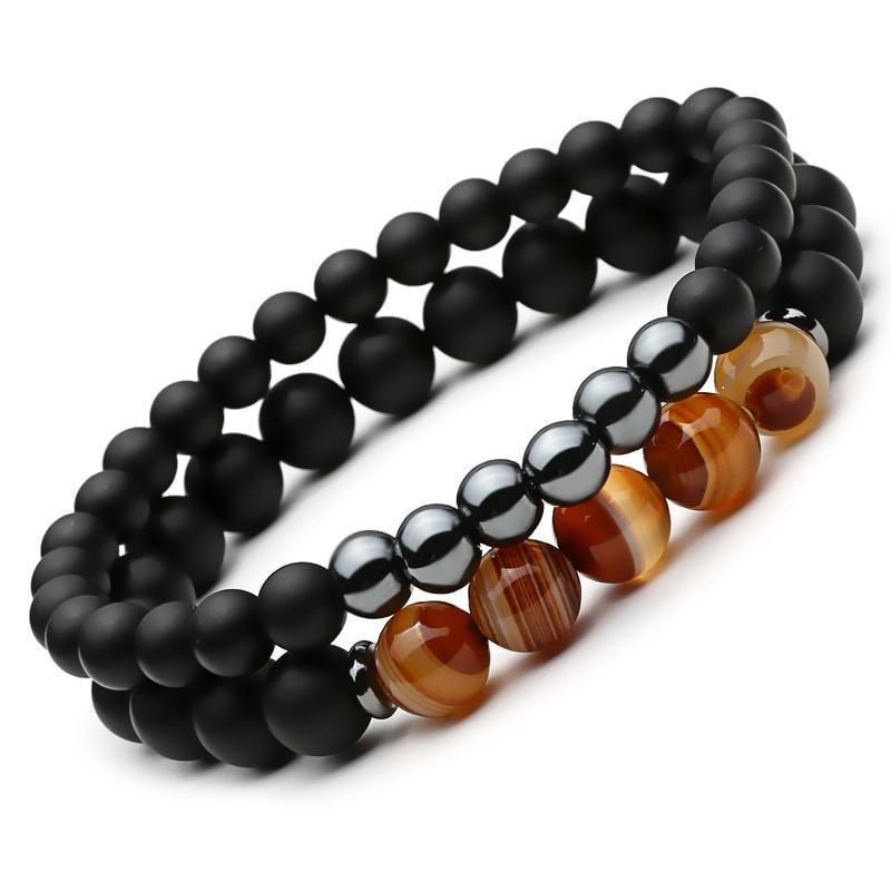 Hematite Agate Balancing Bracelet