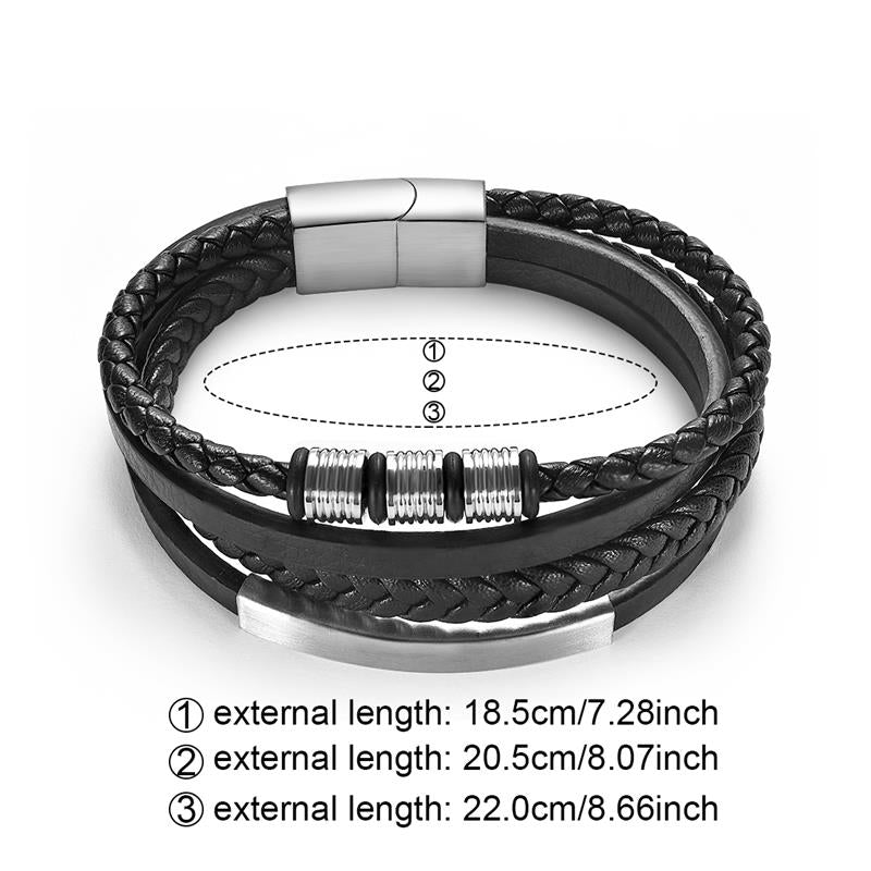 Bracciale multistrato intrecciato