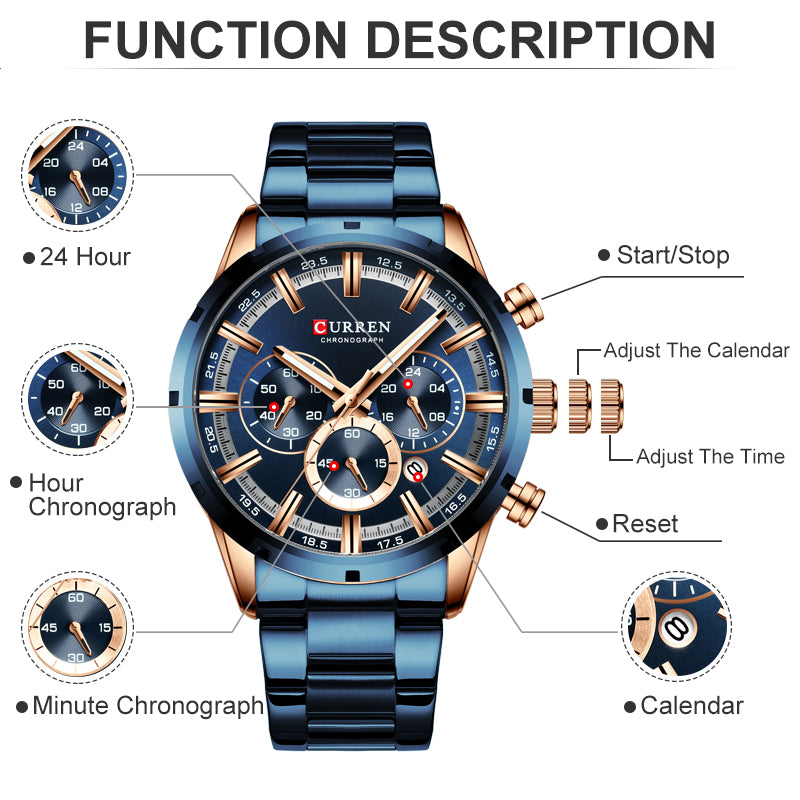 CURREN Men Quartz Watch